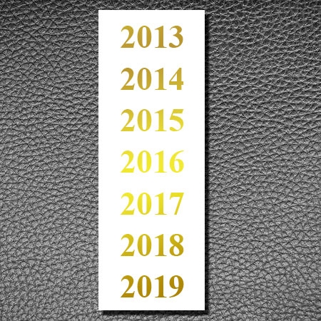 Gold Date Label 2013-2019